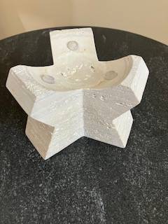 3-Legged Travertine Sphere Stand