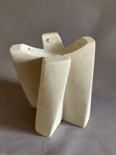 Indiana limestone spiral sphere holder