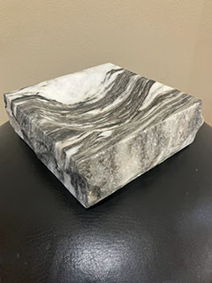 6 1/2” Marble Rock Face Square Dish