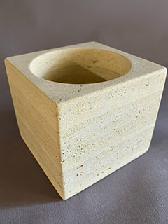 4 1/2” Travertine Container