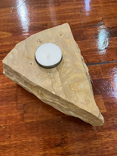 Cheesehead (Minnesota Limestone) Votive