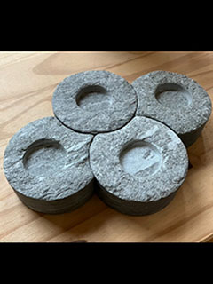 4-Circle Cross Swiss Quartzite Votives