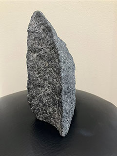 7” Black granite Three-Finish Sculpture