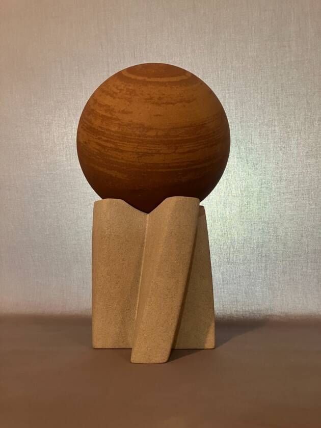 8” sandstone sphere